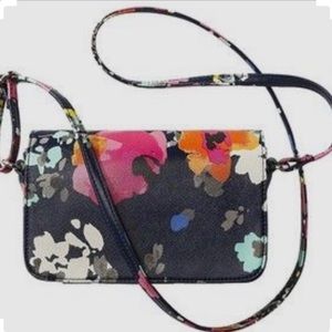 Floral Summer Dark Blue Crossbody Purse